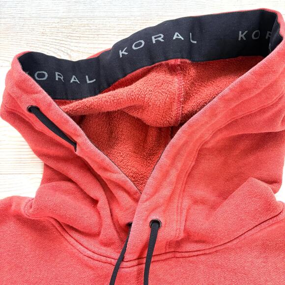 Koral Cropped‎ Pullover Hoodie | Brick Orange Size Medium - Picture 2 of 9